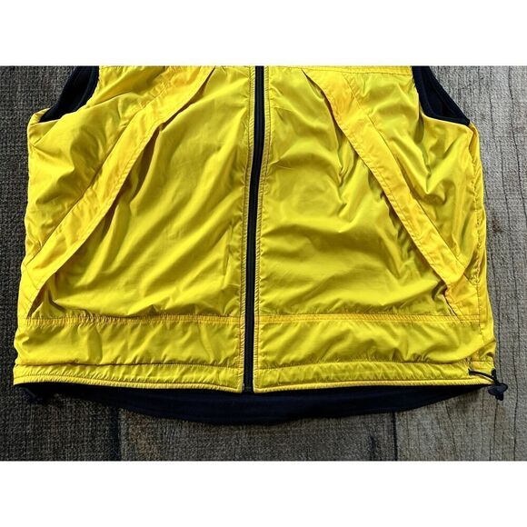 VTG Polo Sport Polartec Men's Large Yellow Blue Reversible Vest Coat - Picture 5 of 12